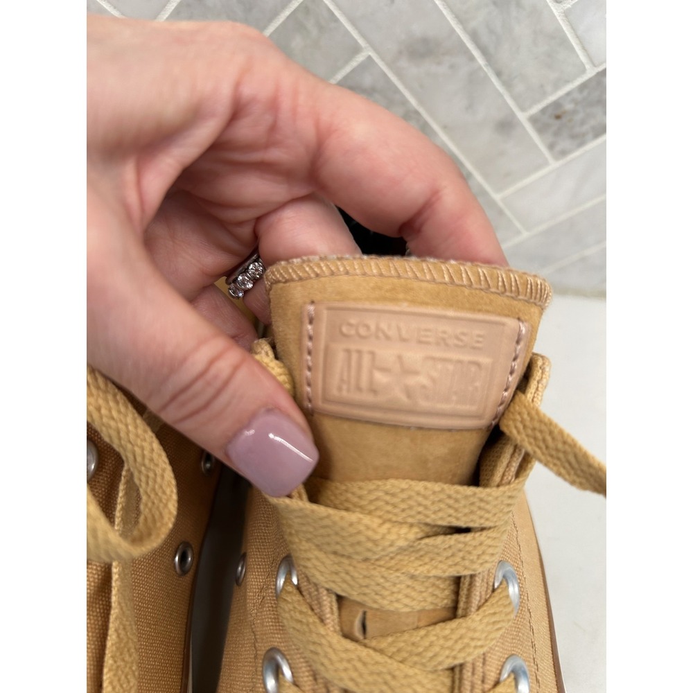 Converse Chuck Taylor All Star Canvas Low Top Sneakers Mens Size 9 Tan Khaki - Picture 7 of 9